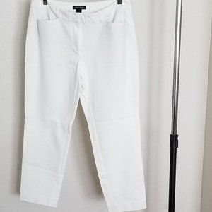 White House Black Market White Slim Ankle Pants size 10R